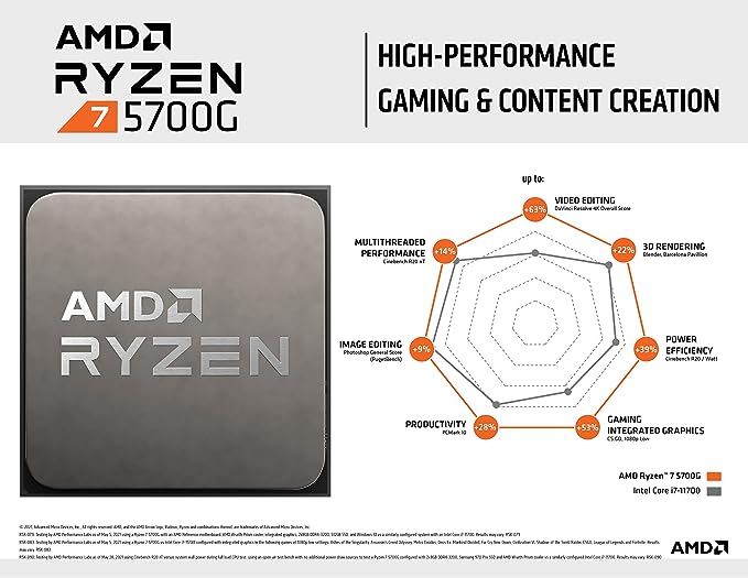 AMD Ryzen™ 7 5700G Desktop Processor