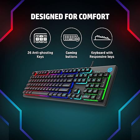 HP K500F Backlit Wired Gaming Keyboard