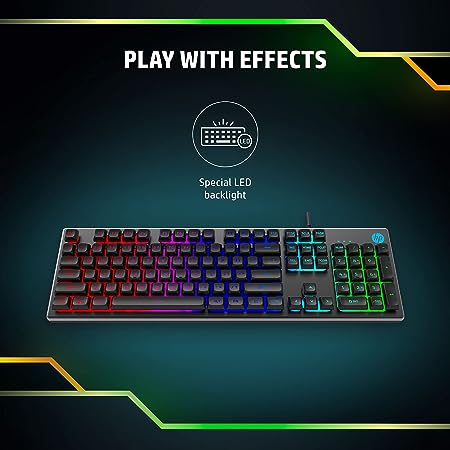 HP K500F Backlit Wired Gaming Keyboard