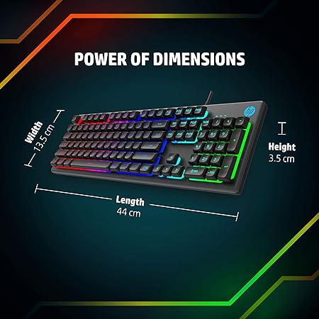HP K500F Backlit Wired Gaming Keyboard