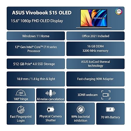 ASUS Vivobook S15 OLED Laptop