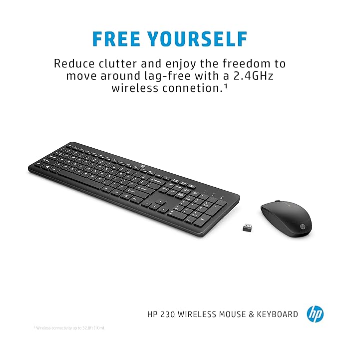 HP 230 Chicklet Wireless USB Keyboard