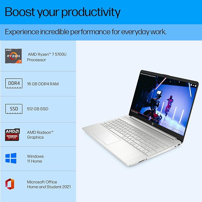 HP 15s AMD Ryzen 7 Laptop