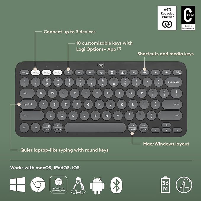 Logitech K380s Bluetooth Wireless keyboard