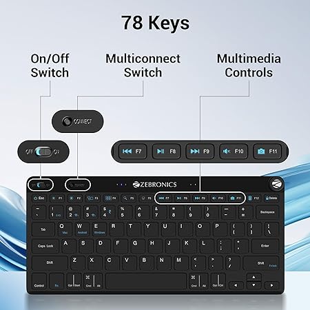 ZEBRONICS Wireless Bluetooth Keyboard