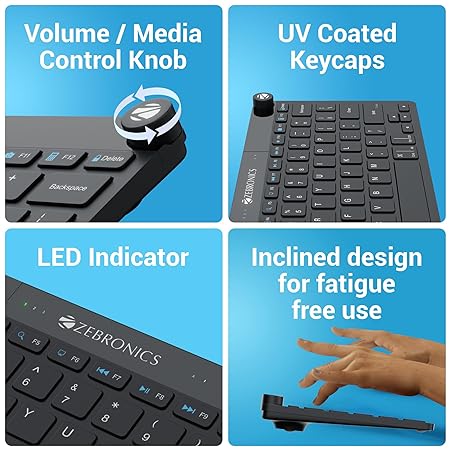 ZEBRONICS Wireless Bluetooth Keyboard