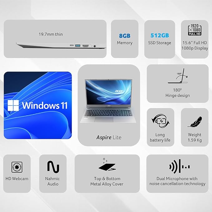 Acer Aspire Lite 13th Gen Laptop