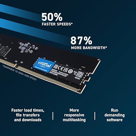 Crucial 16GB RAM DDR5 4800MHz Desktop