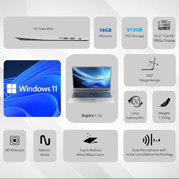 Acer Aspire Lite 12th Gen Laptop