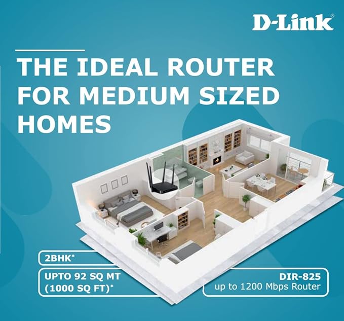 D-Link 1200Mbps Dual Band Wi-Fi Router