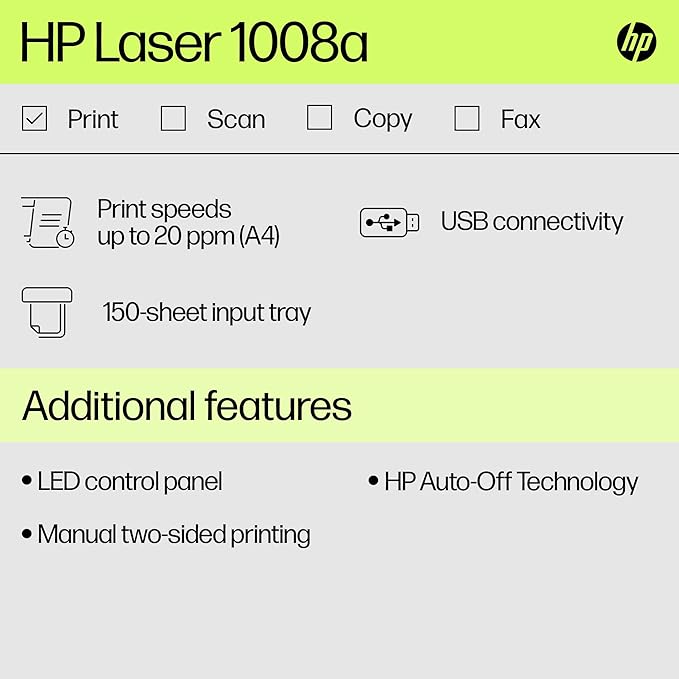 HP Laser 1008A Wired Printers
