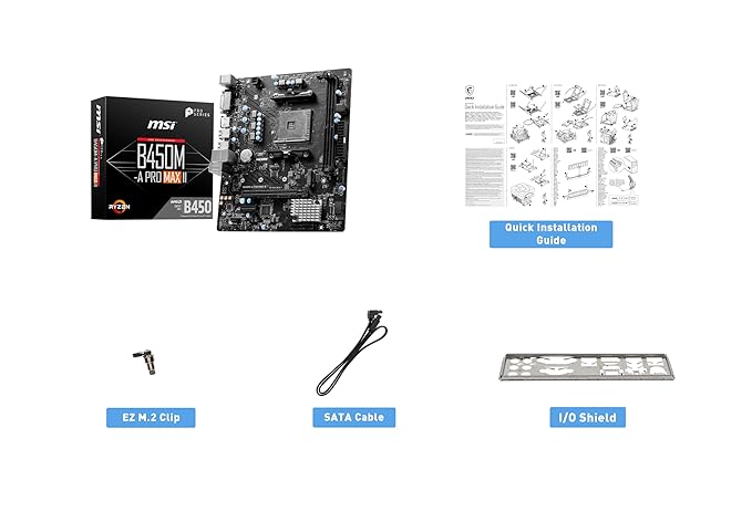 MSI B450M-A PRO MAX II Motherboard,