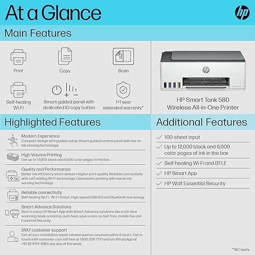 HP Smart Tank 580 Printer