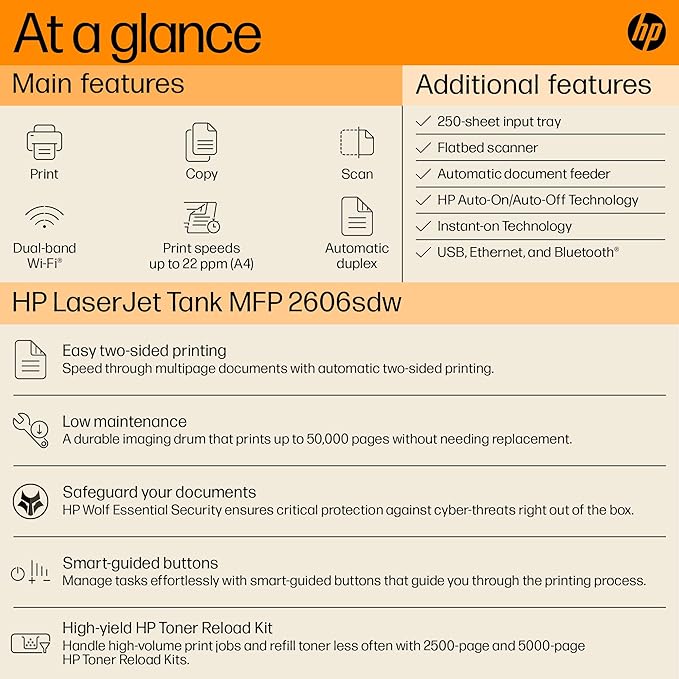 HP Laserjet MFP 2606sdw Wireless printer