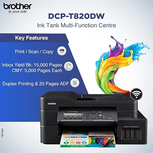 Brother DCP-T820DW Wi-Fi Printer