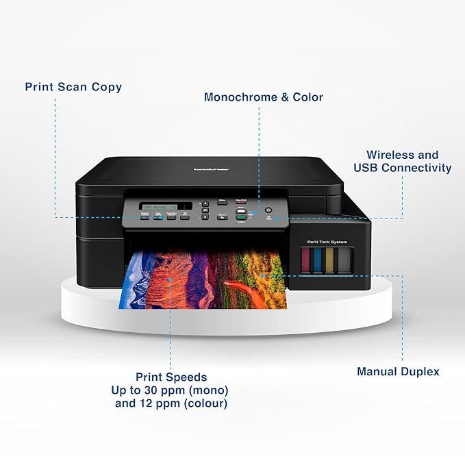 Brother Dcp-T525W WiFi Wired Printers