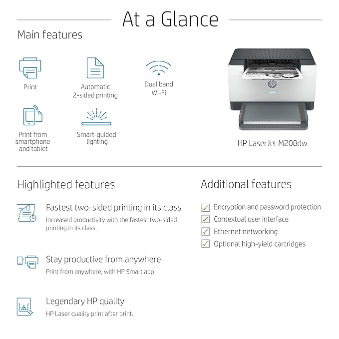 HP Laserjet M208dw Wireless Printer