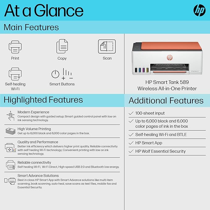 HP Smart Tank 589 Printer