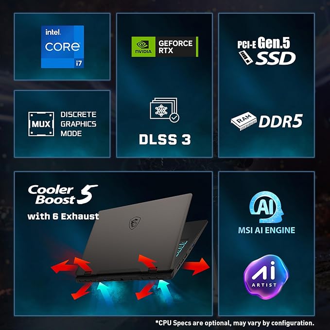 MSI Sword 16 HX Gaming Laptop