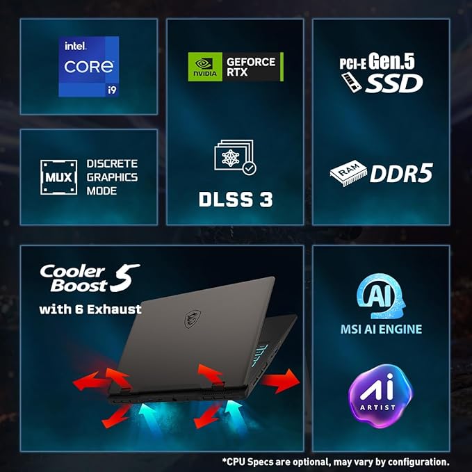MSI Sword 16 HX Gaming Laptop