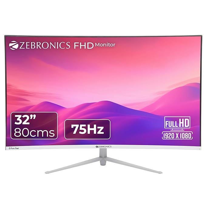 ZEBRONICS LED Curved Monitor