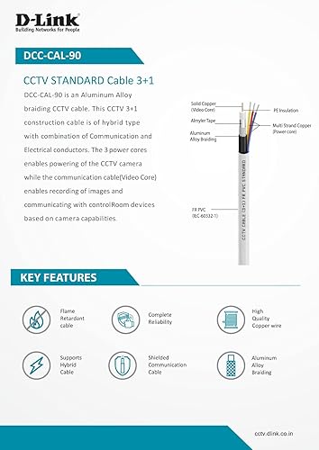 D-Link Cctv Standard 90Mtr Cable