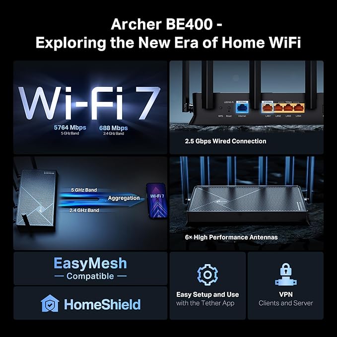 TP-Link Archer BE400 WiFi 7 Router