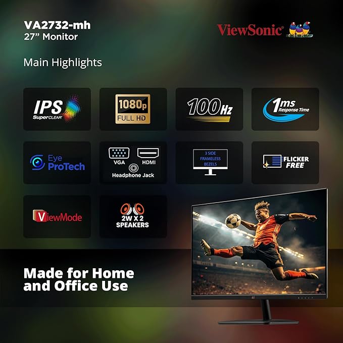 ViewSonic 27 Inch Pixels IPS Monitor