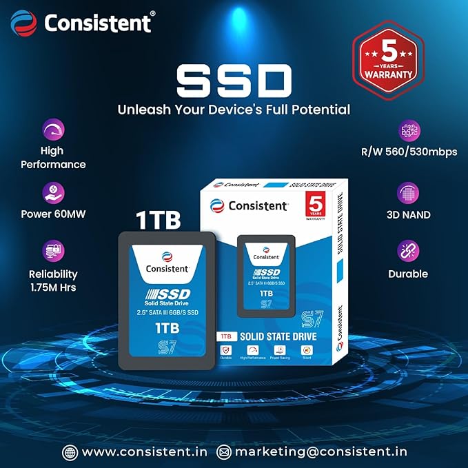 Consistent 2.5 1 TB SSD