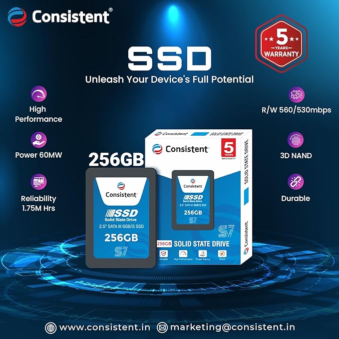 Consistent 256GB SATA Internal SSD